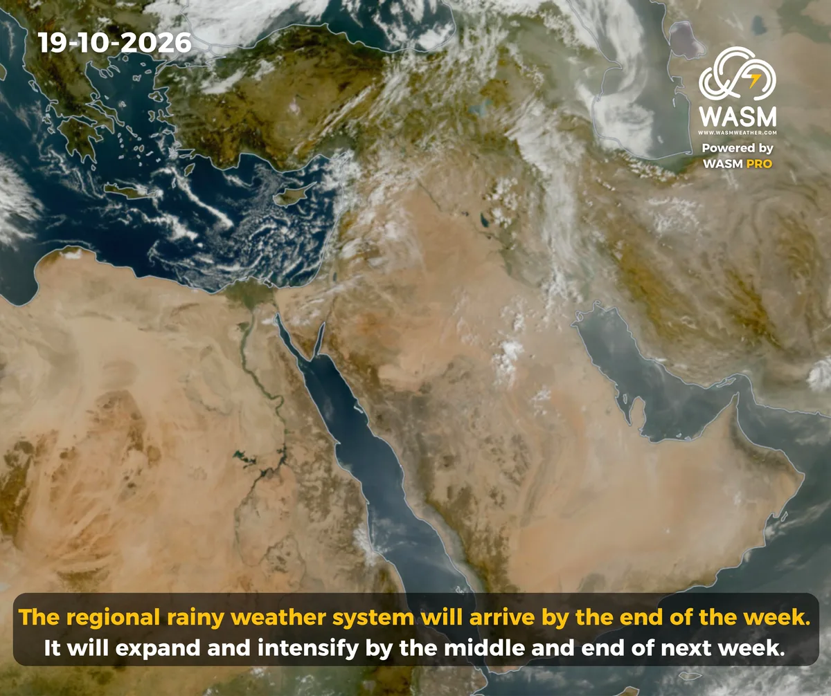 The Daily Weather Update for the Arab Region (Middle East)19-10-2026