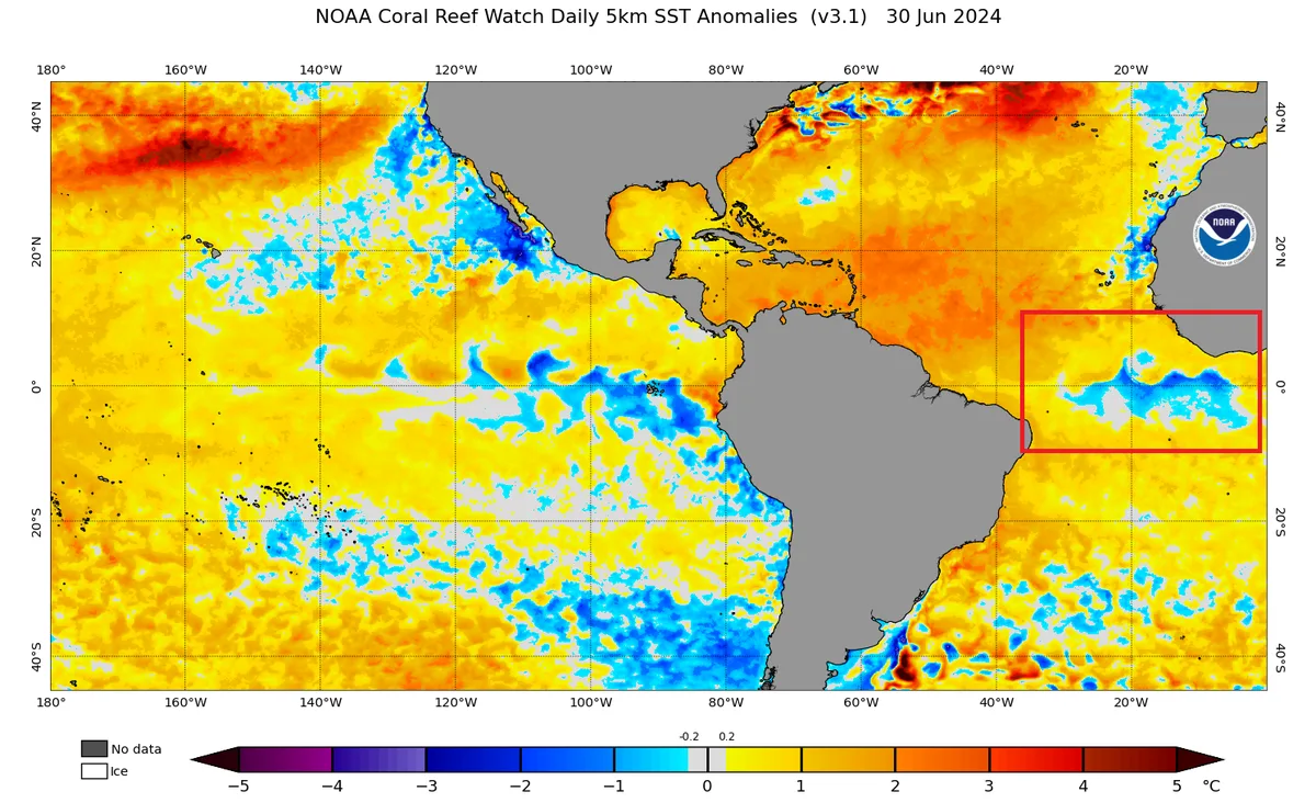 The cooling of the tropical Atlantic region is an important indicator of unusual global weather conditions in the coming period