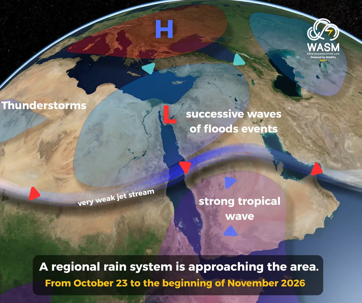 WASM Regional Center — Early alert for a widespread, heavy regional rain event beginning in the last third of the month