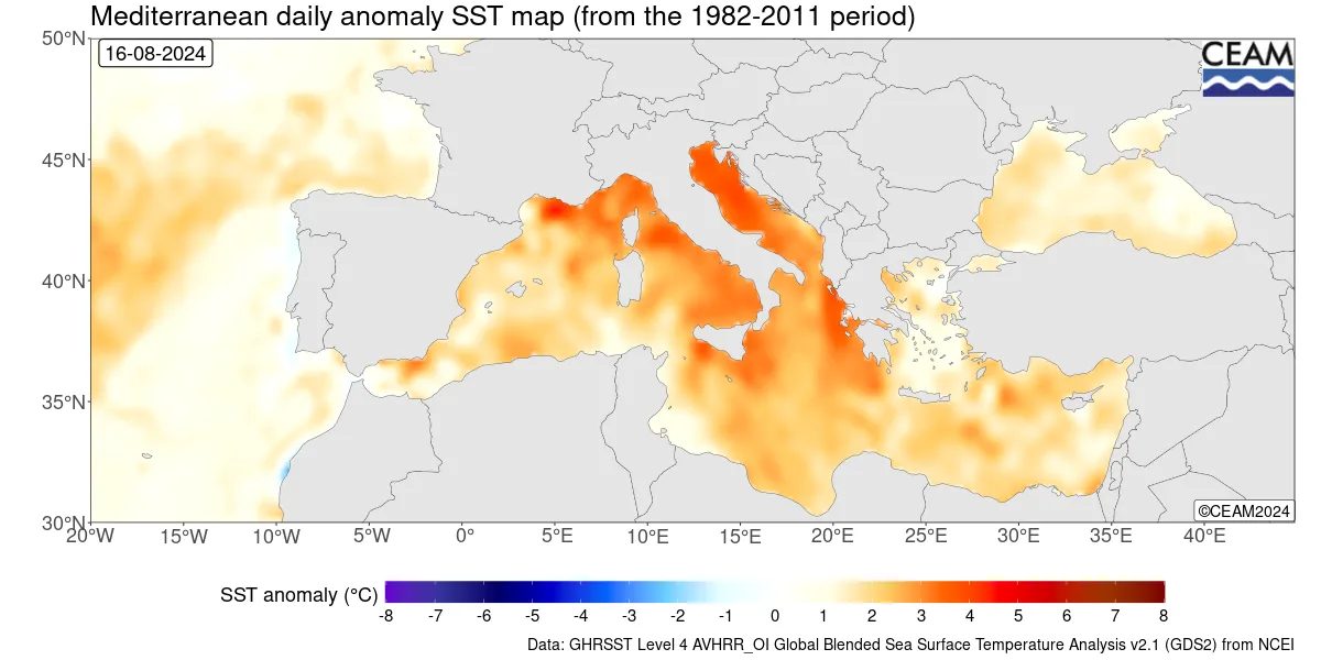 The Mediterranean Records Highest Temperatures in Modern Climate Records with Significant Effects on the Rainy Season