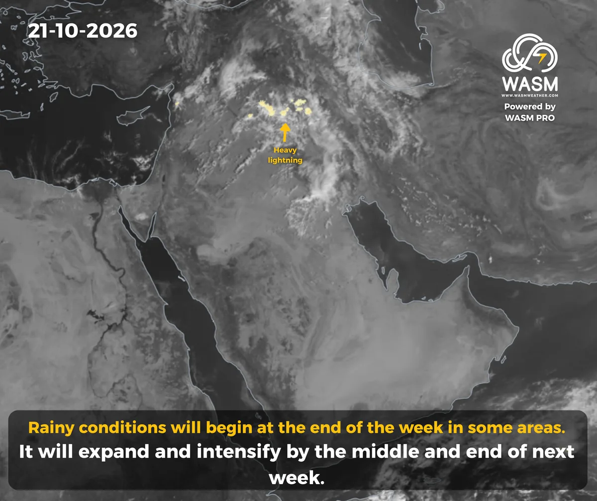 The Daily Weather Update for the Arab Region (Middle East)21-10-2026