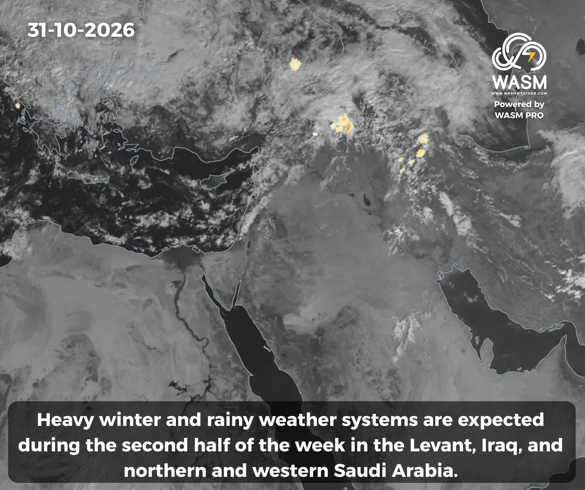 The Daily Weather Update for the Arab Region (Middle East)31-10-2026